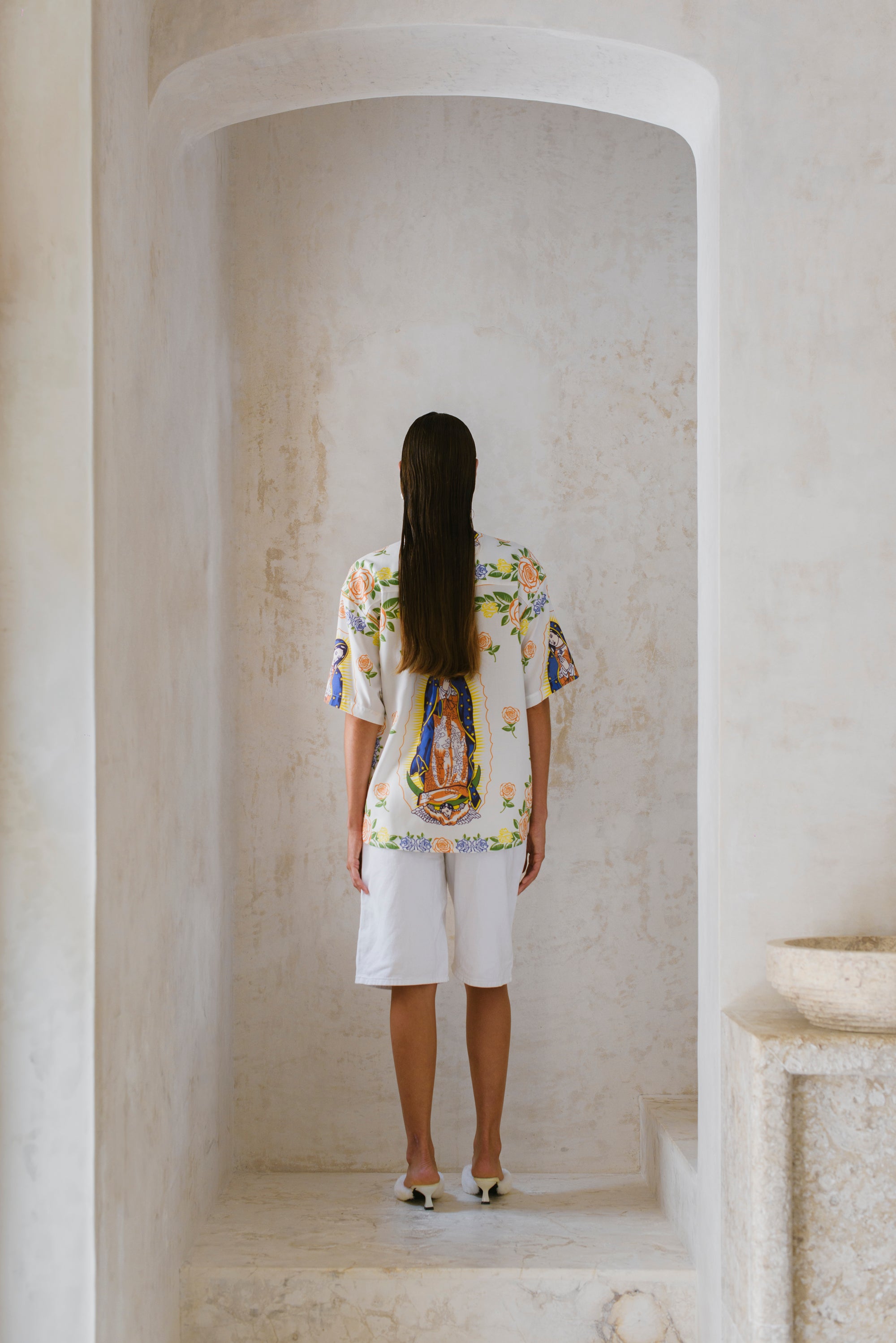 VIRGIN DE GUADALUPE SHORT SLEEVES BUTTON DOWN SHIRT