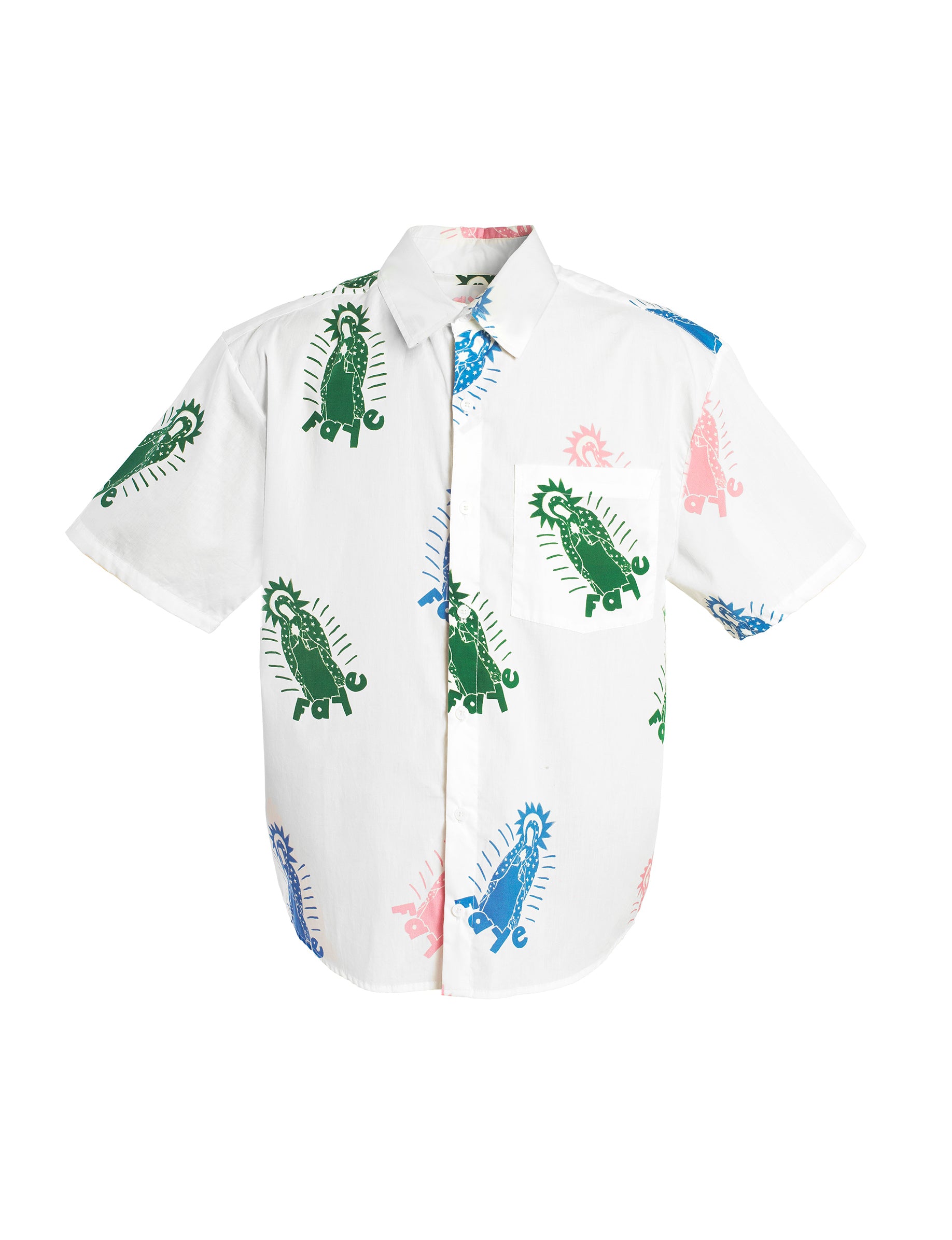 Printed short sleeves sunset shirt