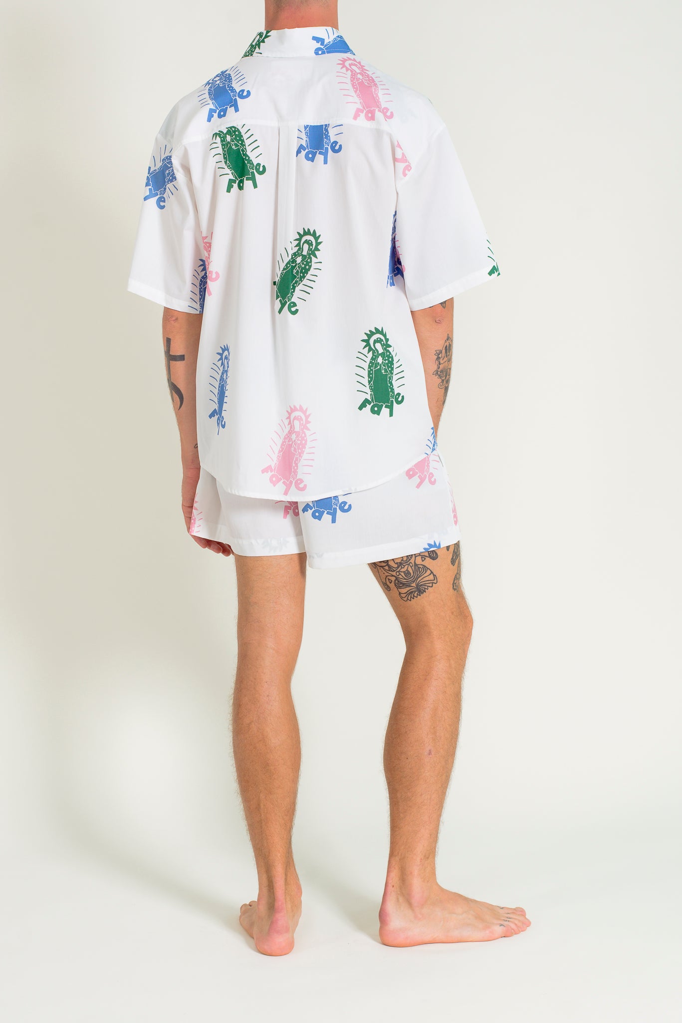 Printed short sleeves sunset shirt