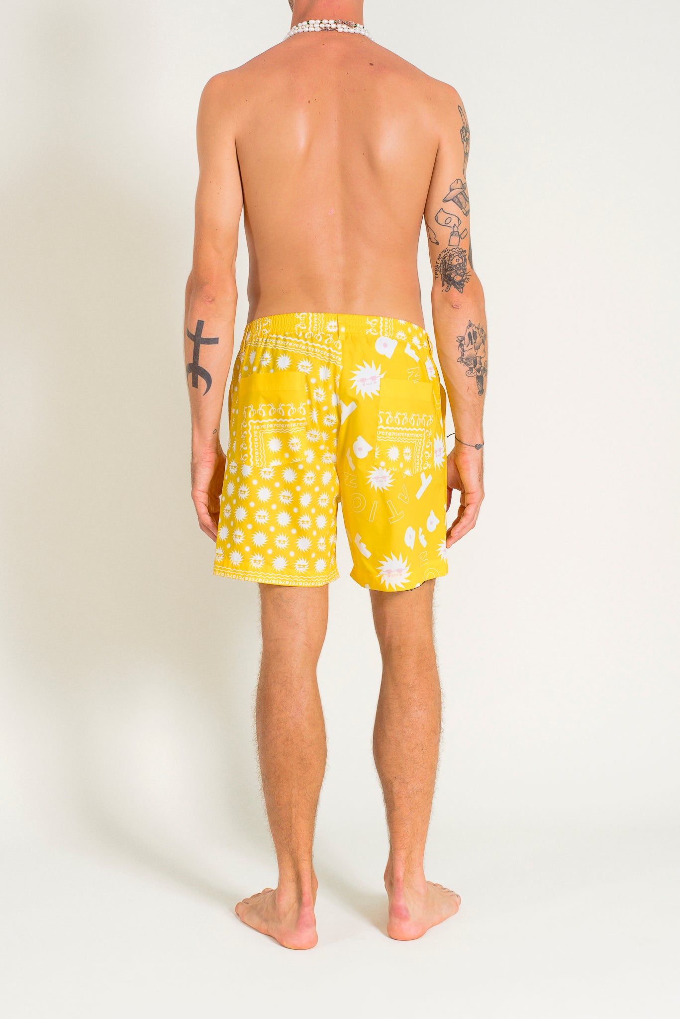 Bandana printed cotton shorts