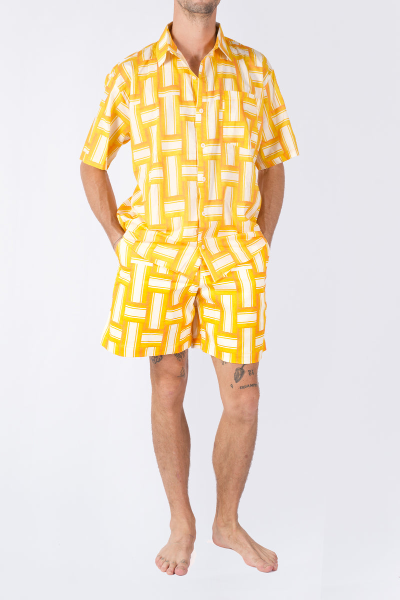 Printed palma orange papa shorts