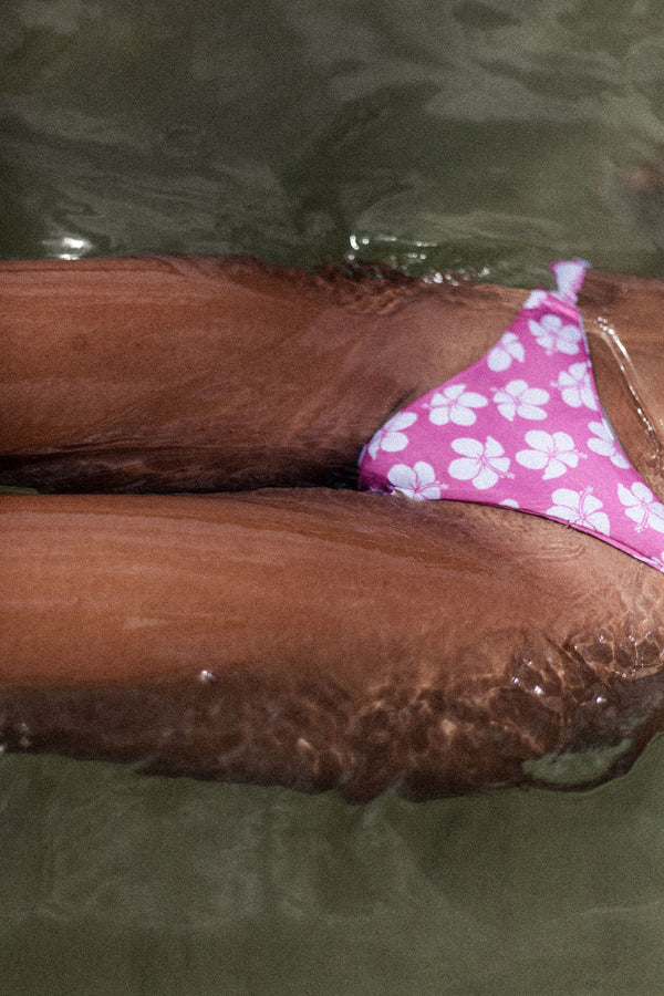 Floral bandana bikini bottom pink