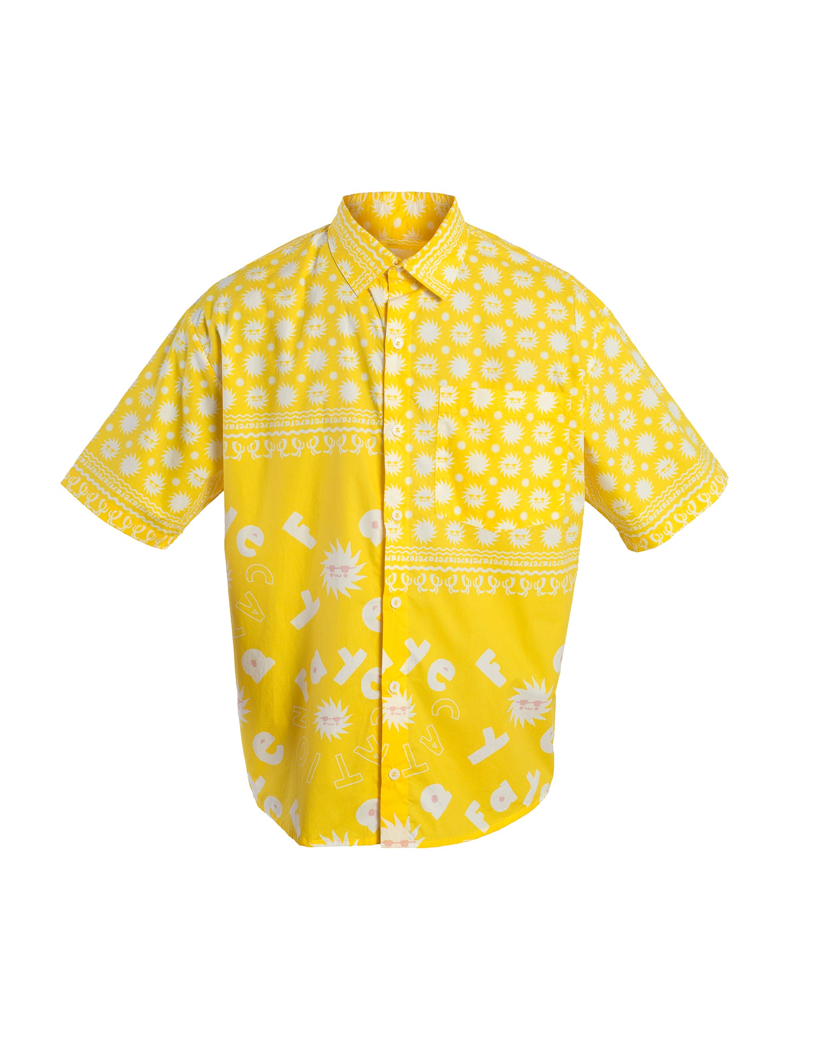 Button down printed bandana shirt
