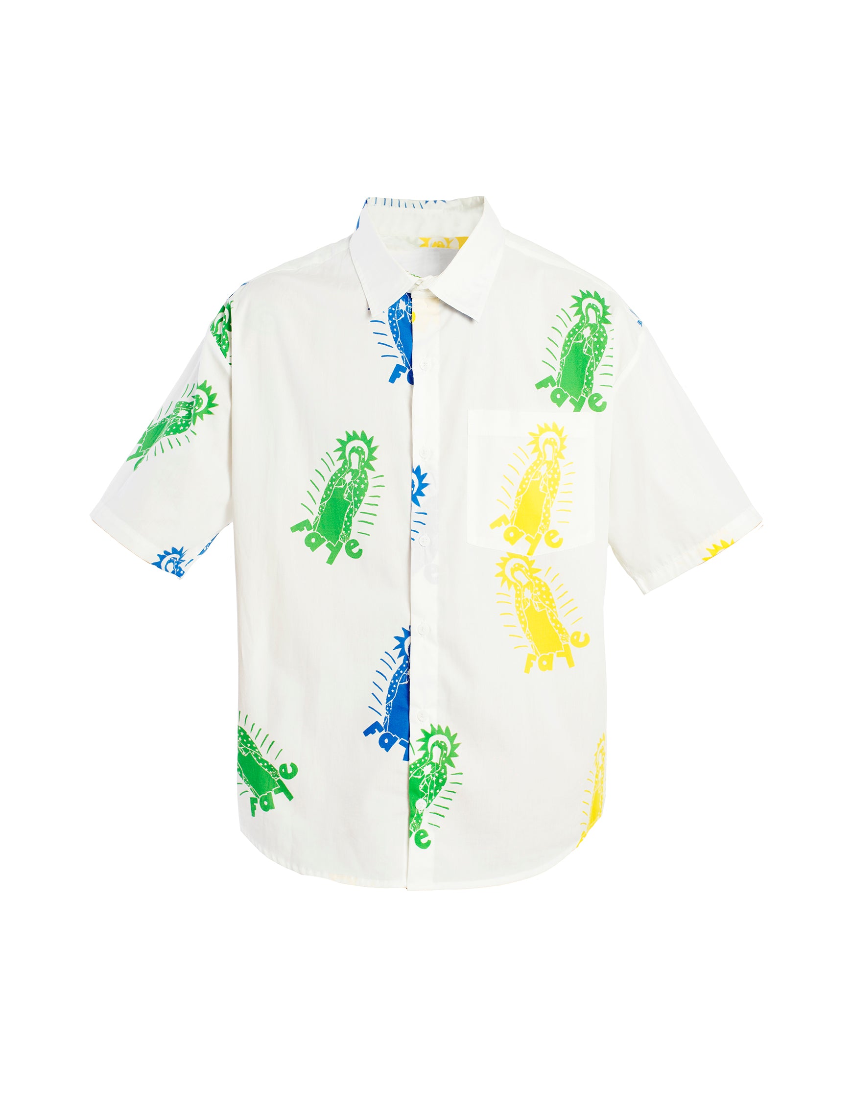 Printed short sleeves sunrise shirt