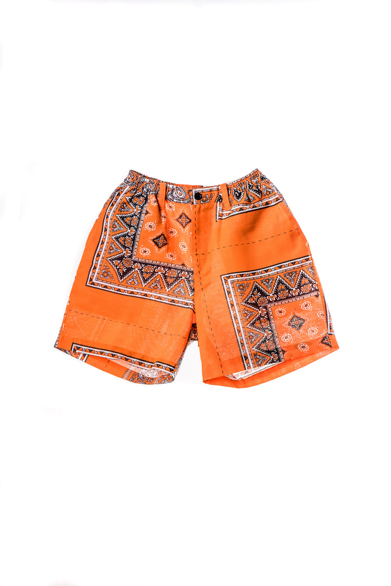 orange bandana shorts