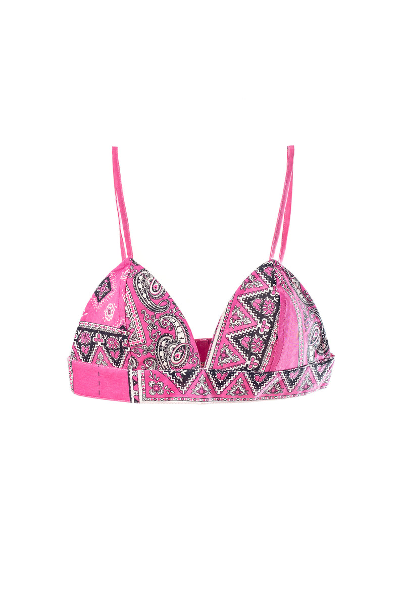pink triangle top bandana beach apparel
