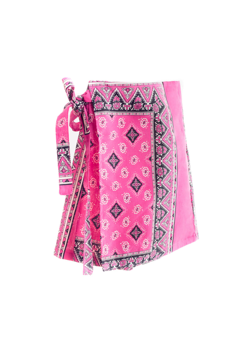 pink skirt bandana beach apparel