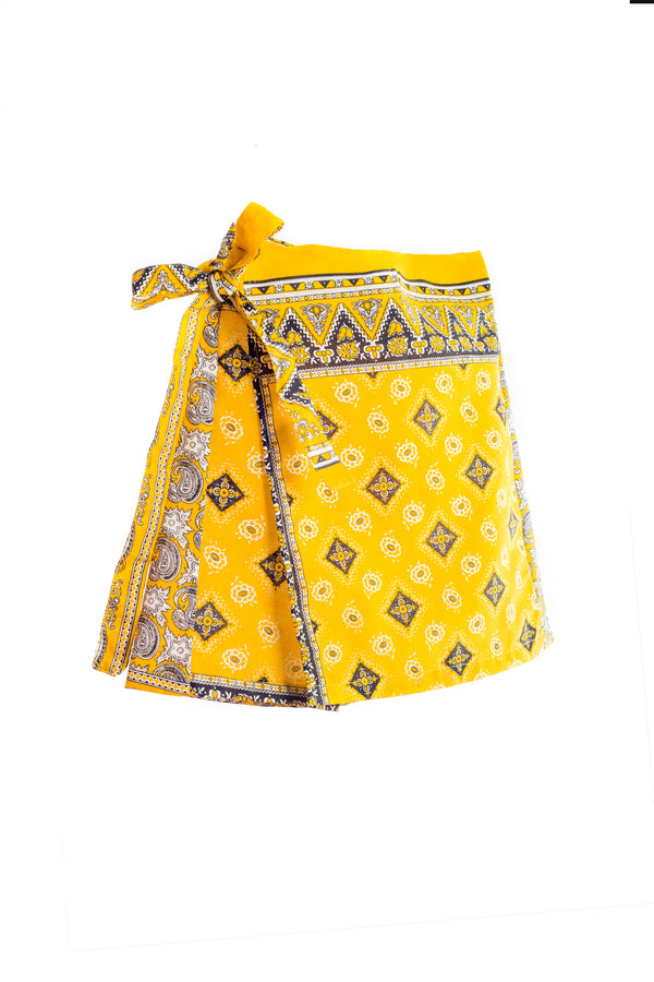yellow skirt bandana beach apparel