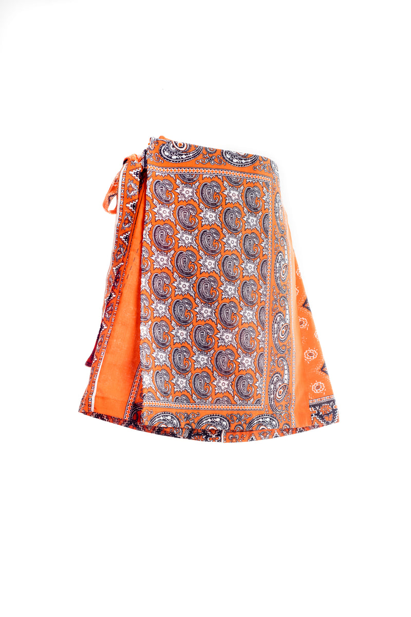 orange skirt bandana beach apparel