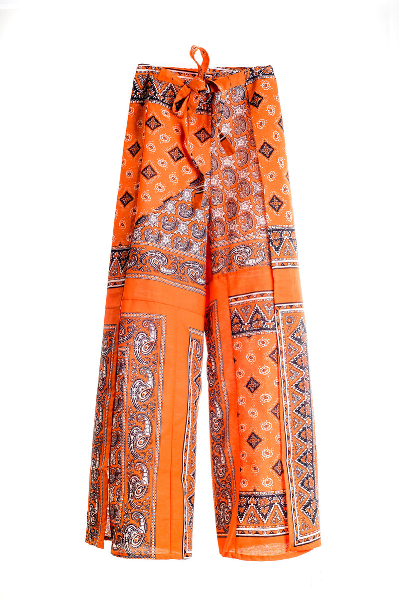 Printed bandana orange  pants