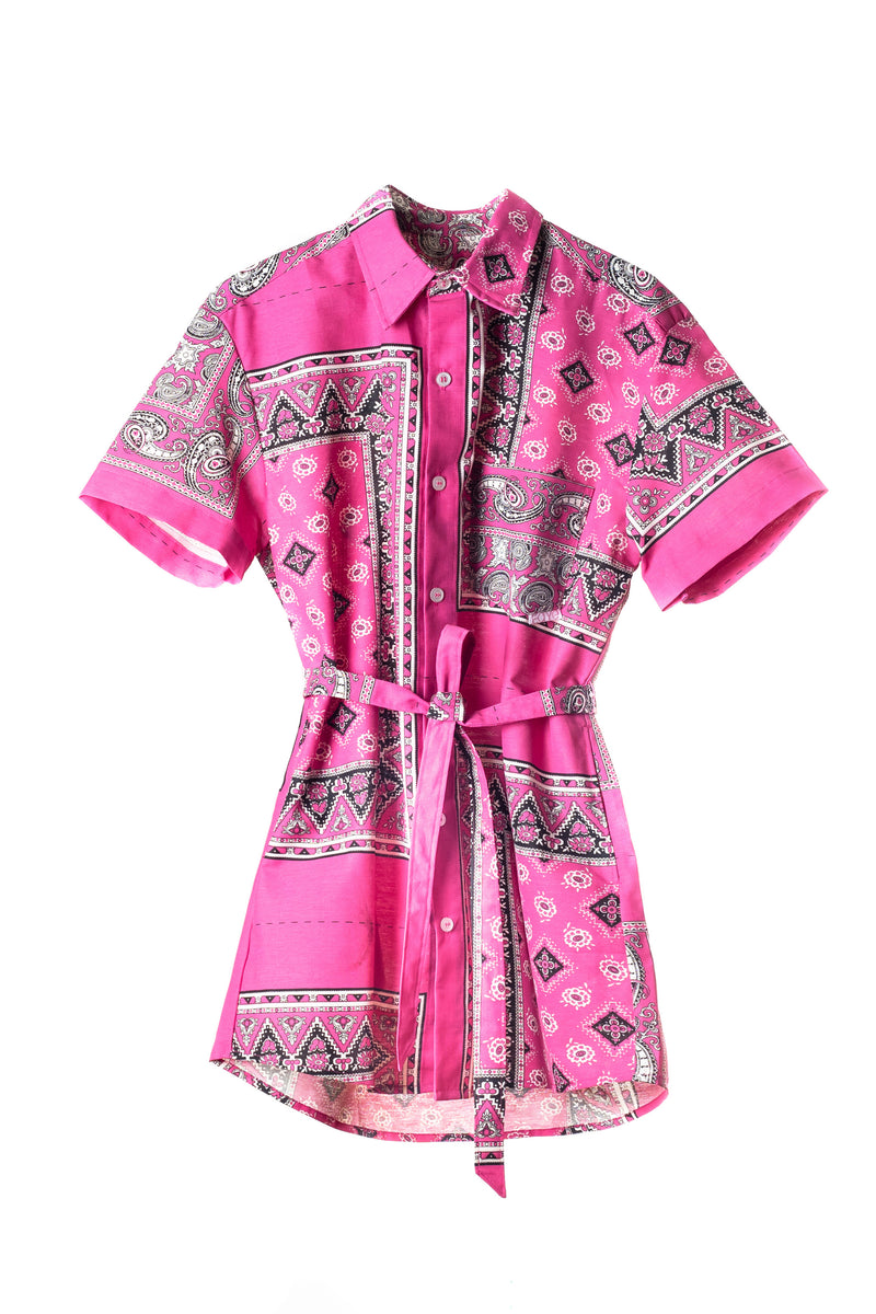 pink dress bandana beach apparel