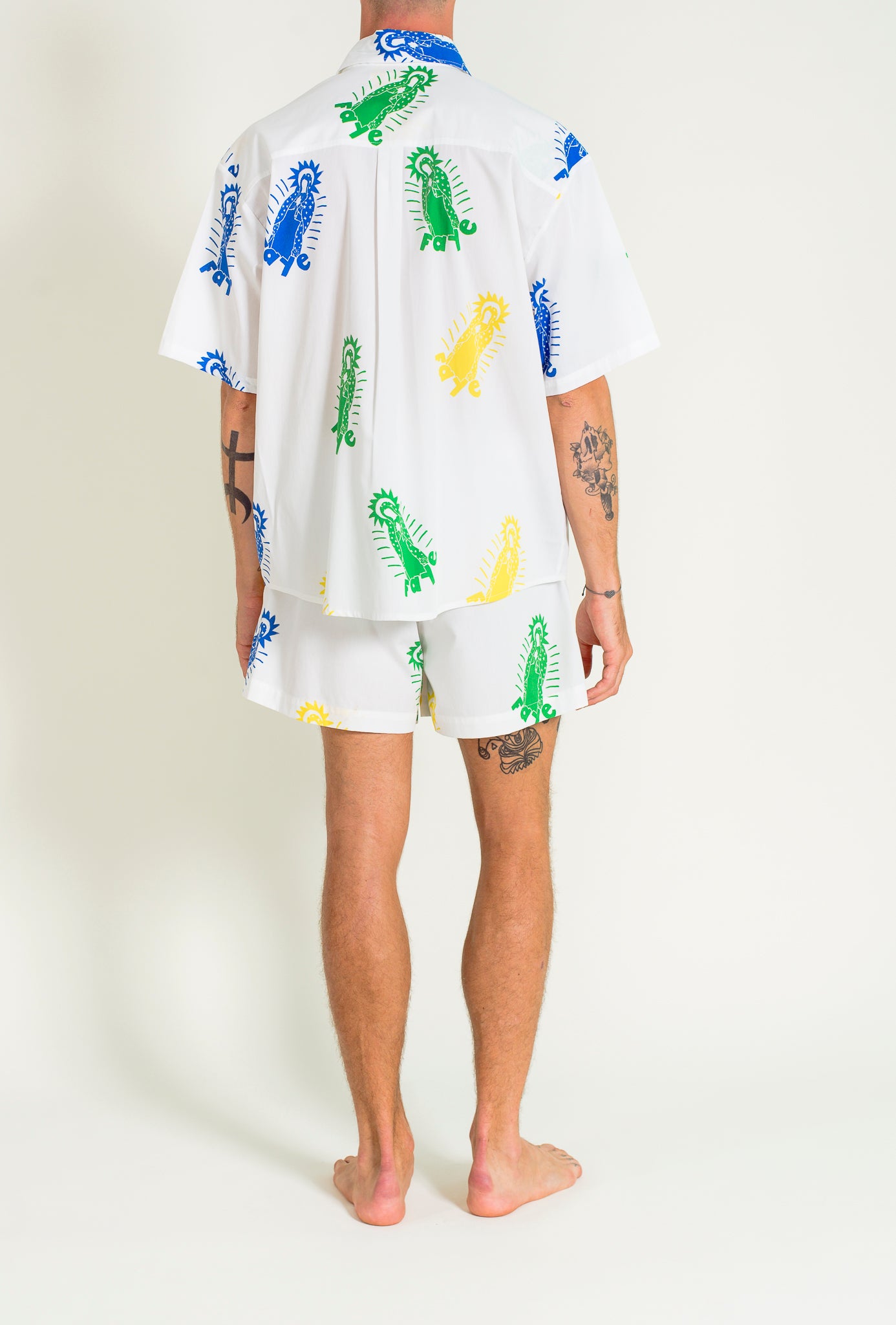 Printed short sleeves sunrise shirt