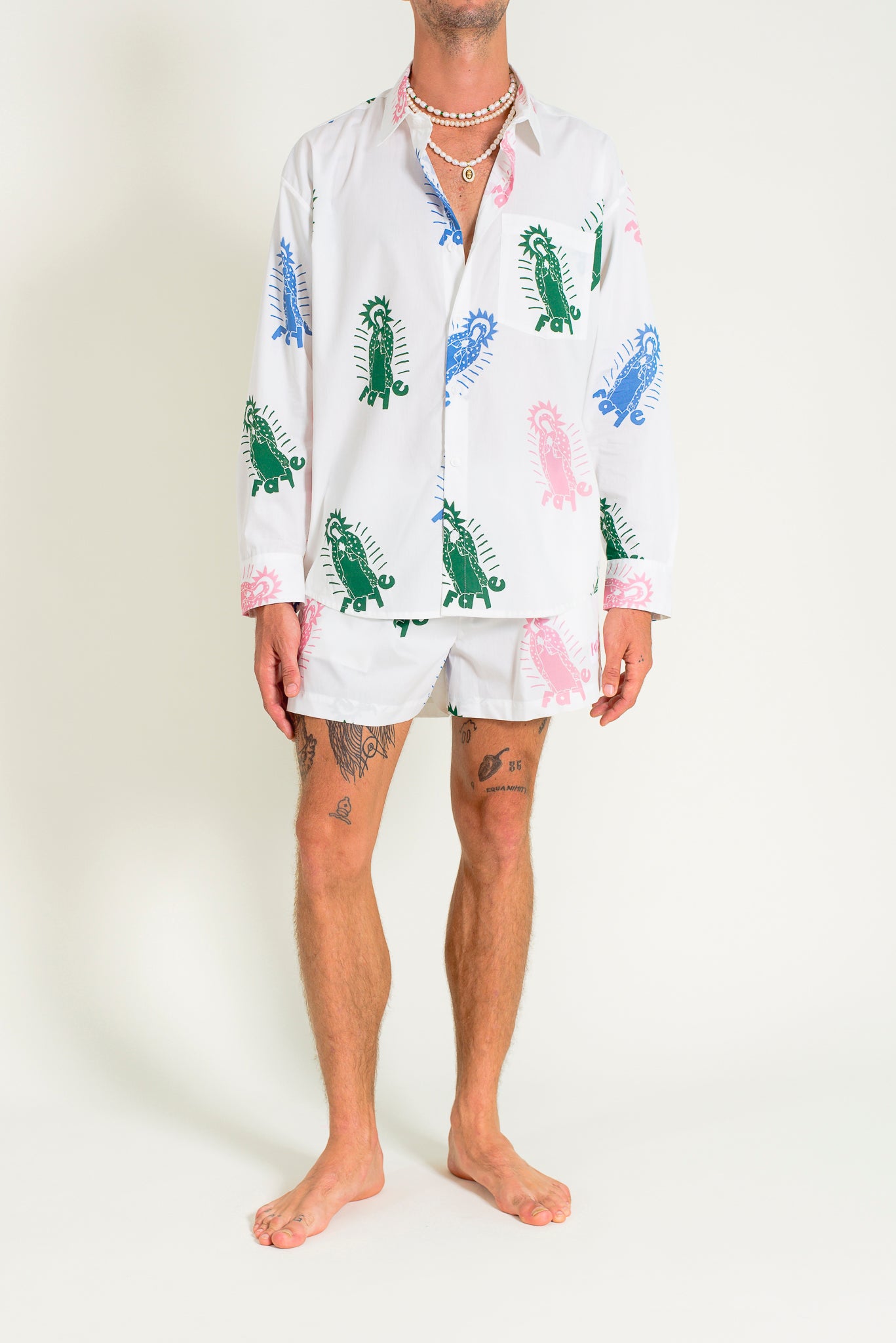 Printed long sleeves sunset shirt
