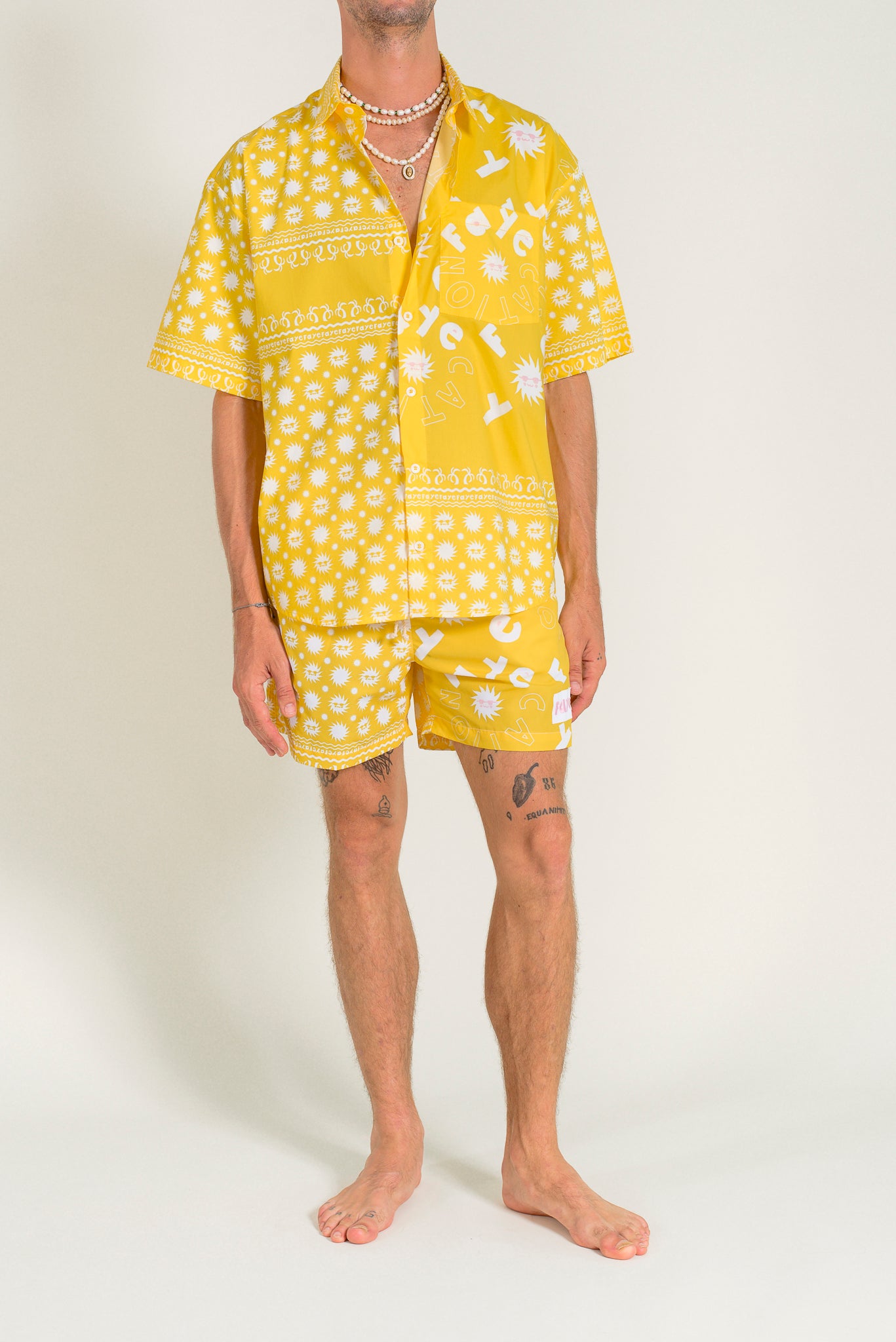 Button down printed bandana shirt