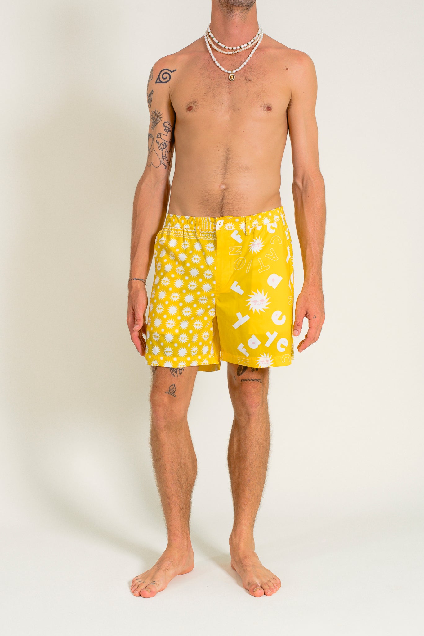 Bandana printed cotton shorts