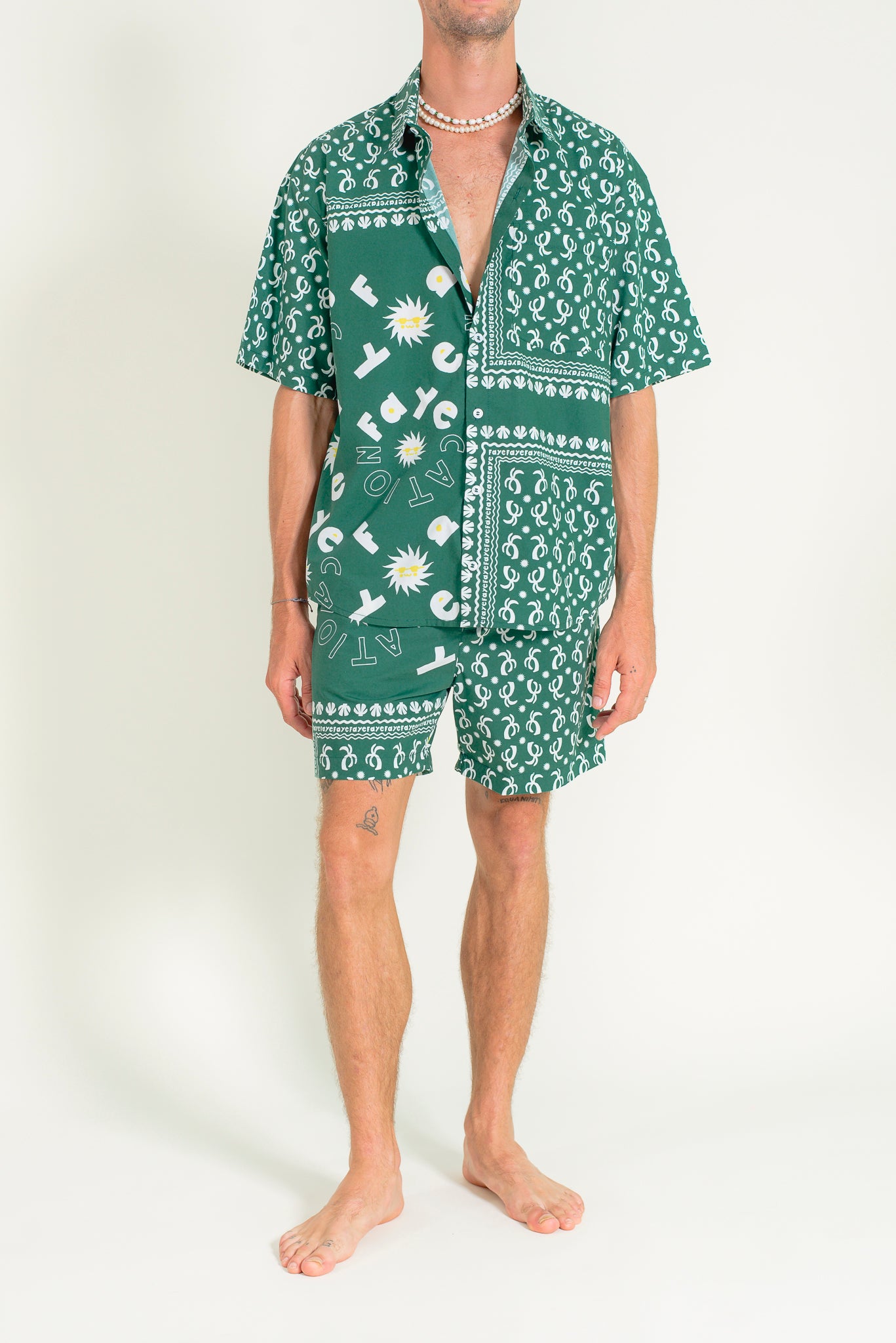 Bandana button down printed shirt