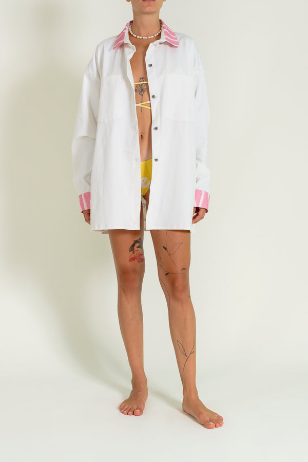 Printed Oversize button down shirt 