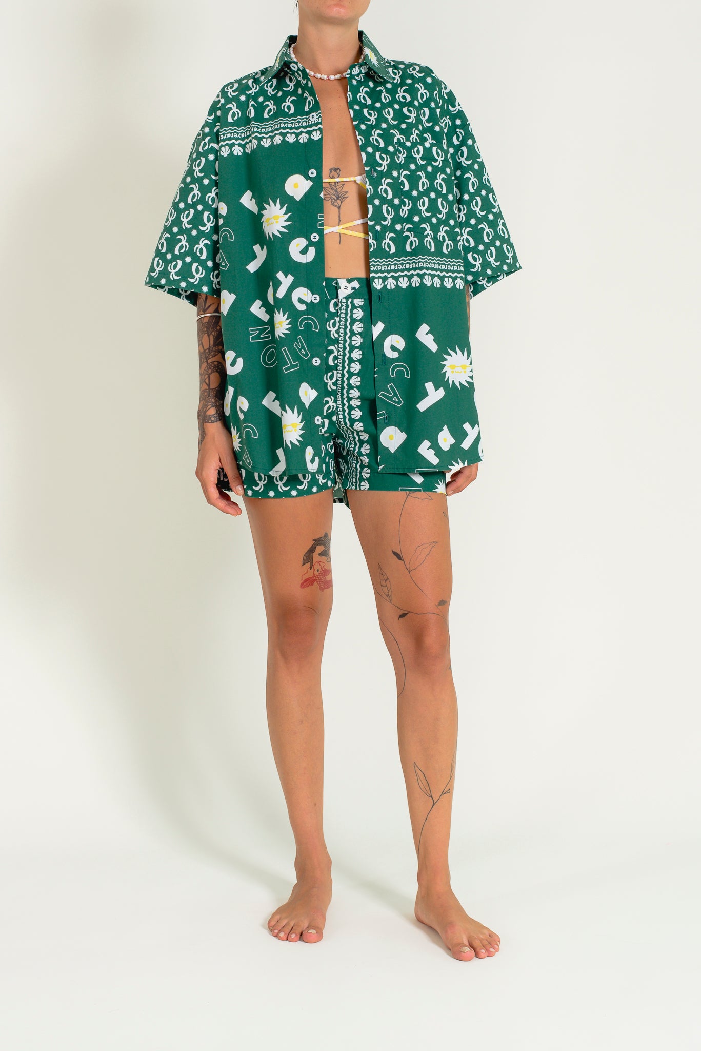 Bandana button down printed shirt