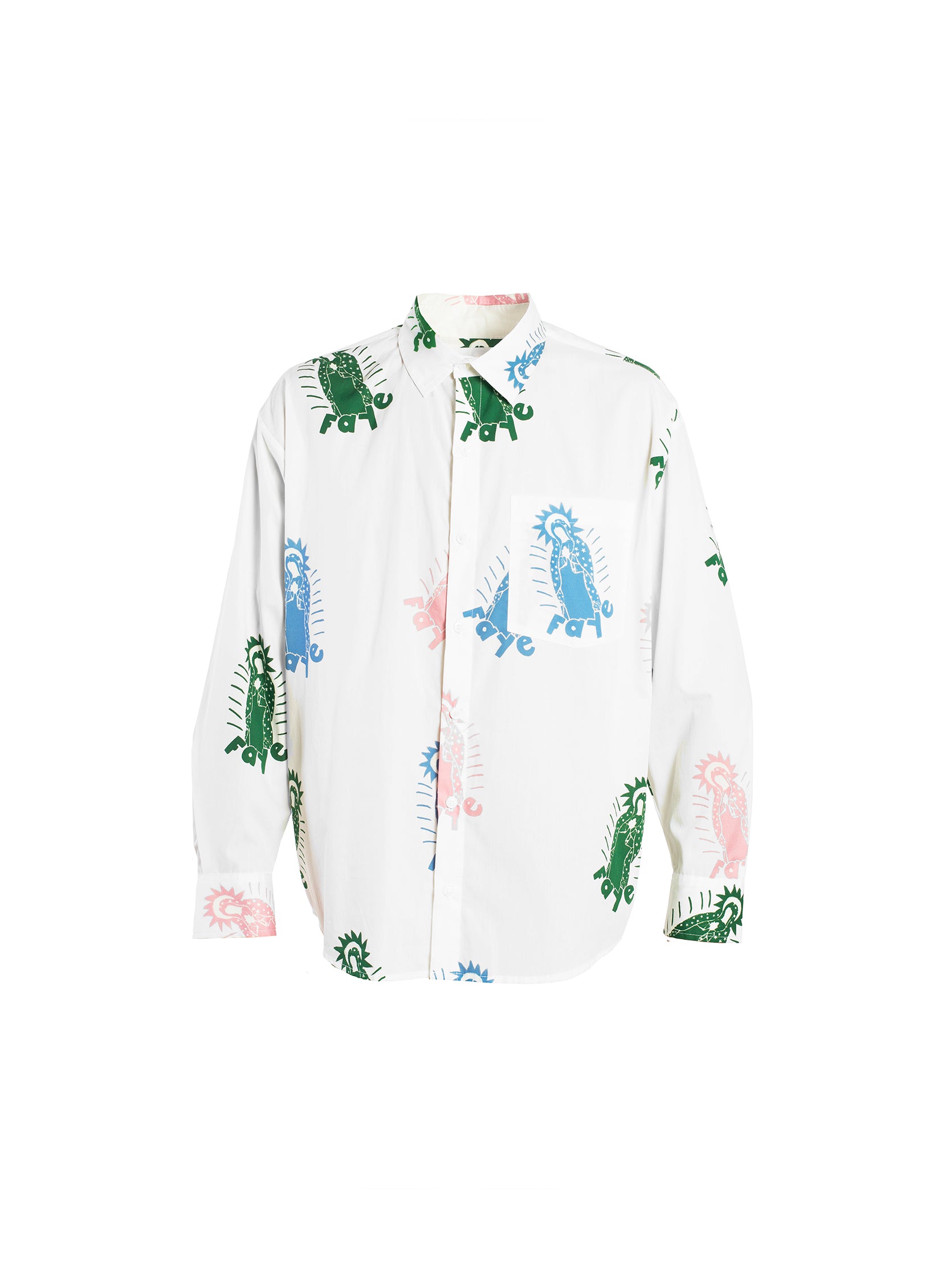 Printed long sleeves sunset shirt