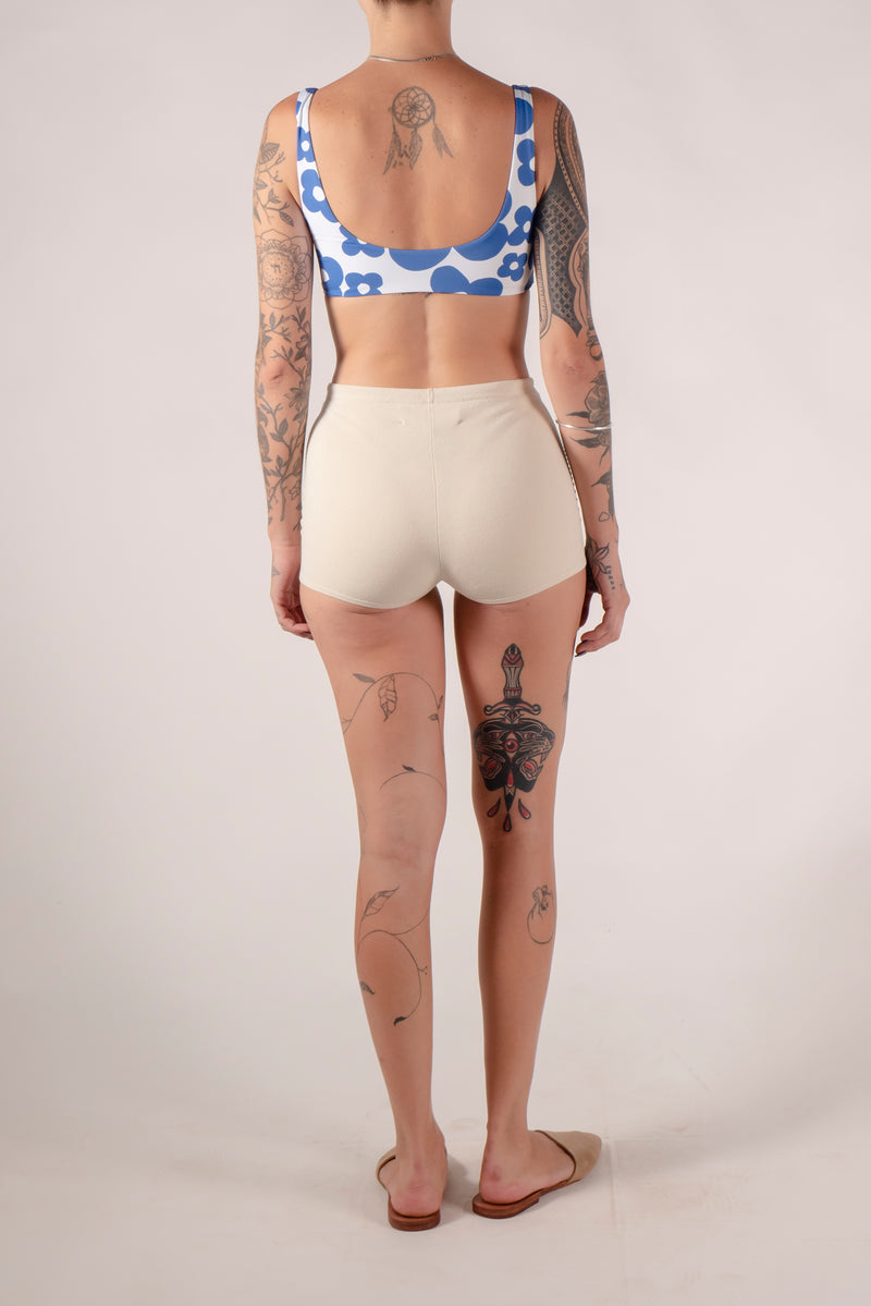 Printed bralette bikini top