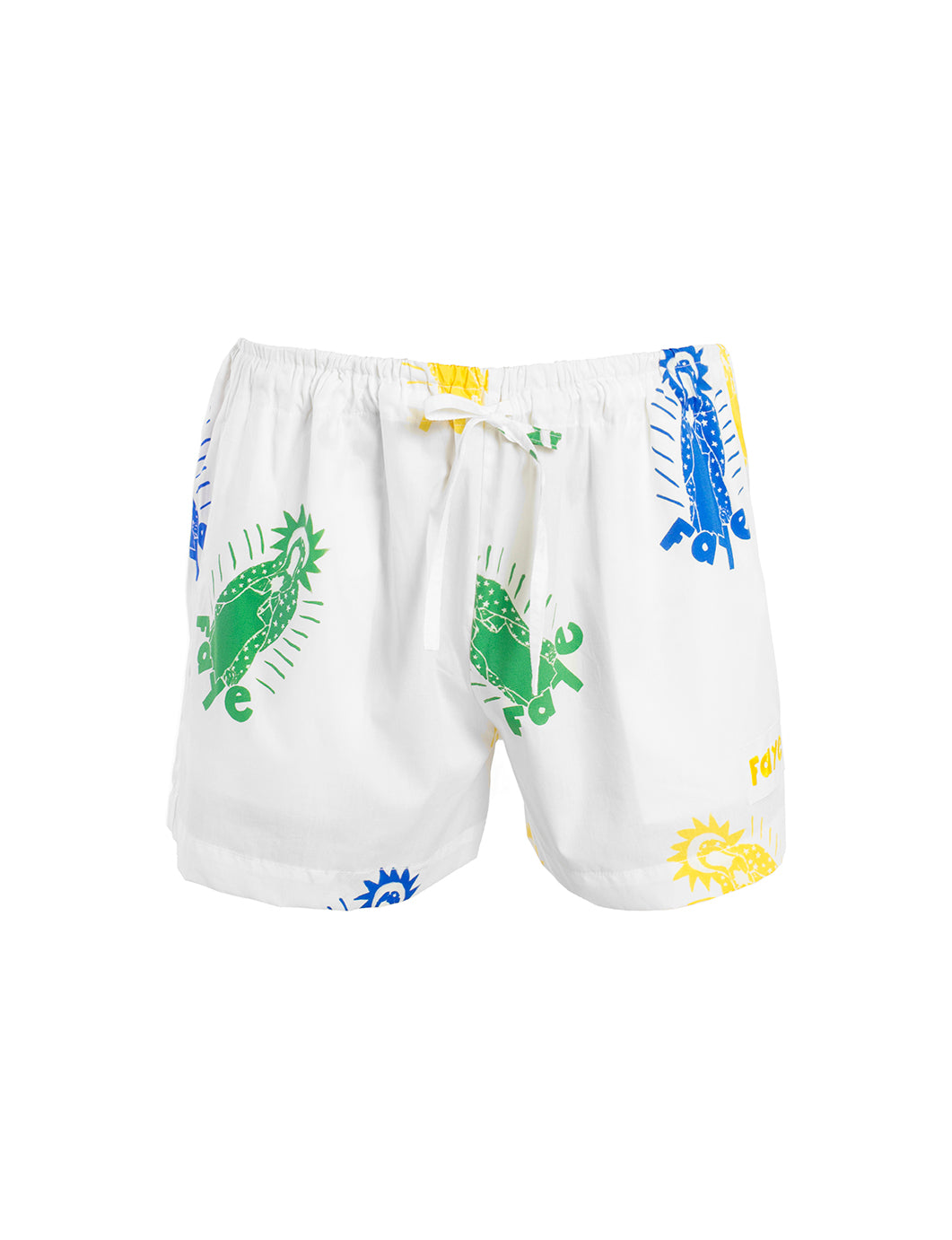 Overall printed cotton shorts